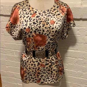 Escada patterned silk blouse. Size Euro 42